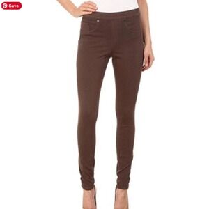 SPANX Jeanish Pull On Skinny Ankle Pants Sienna Brown Women's S/P